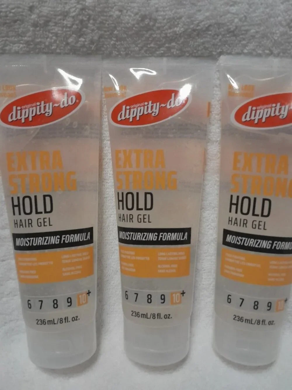 Original DIPPITY-DO Extra Strong Hold Hair Gel, 10+,Moisturizing Formula (3X)